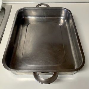 Vtg DANSK INTERNATIONAL Korea Handled Rectangular Stainless Steel Roasting Pan
